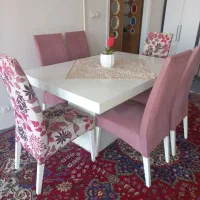 ناهارخوری شش نفره و میزگرد عسلی