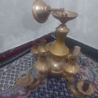 لوستر جنس برنز روکش آب طلا|لوستر و چراغ آویز|اندیمشک, |دیوار