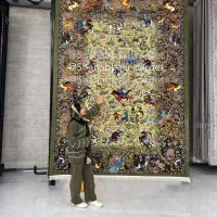 فرش شکارگاه سبز ۱۲۰۰شانه رنگ سال ۴۰۴ جدید