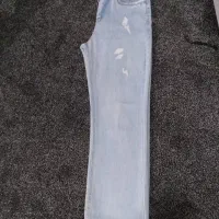 شلوار نیم بگ آبی یخی