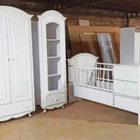 سرویس خواب کودک با تخت دومنظوره نوزاد نوجوان سفید