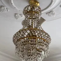 لوستر کریستالی با تخفیف عالی|لوستر و چراغ آویز|رشت, تازه آباد|دیوار