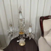 یک جفت شمعدان کریستال|لوستر و چراغ آویز|قم, باجک دو|دیوار