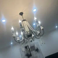 لوستر چوب و فلز در ۴ رنگ تولیدی عالیجناب|لوستر و چراغ آویز|مشهد, شهرک رازی (شهرک غرب)|دیوار