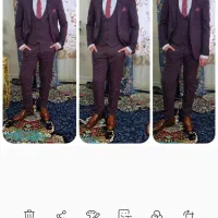 کت شلوار شیک ترک همراه کفش چرم