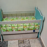 تخت خواب کودک گهواره شو همراه با تشک