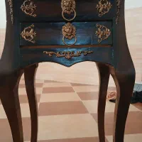 میز تلفن چوبی