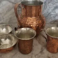 پارچ لیوان قابلمه مسی