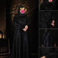 عبا ژاکارد ترک لمه مجلسی مشکی سوزن لبنانی شیک محرم