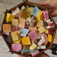 بستنی خشک و کرانچ میوه (میوه پفکی)