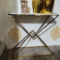 کنسول فلزی آبکاری شده طلایی