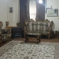 مبل ۷نفره تاج دار رنگ نسکافه ای  با دوتا میز|مبلمان خانگی و میز عسلی|کردکوی, |دیوار