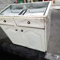 کانتر یا کابینت عرض80 تمام فلزی دو در دو کشو بالاش