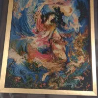 تابلو دست بافت کرک و ابریشم