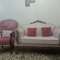 مبل 7نفره  کلاسیک طرح فرانسوی روکش ترک 55 ملیون|مبلمان خانگی و میز عسلی|تهران, خانی‌آباد|دیوار