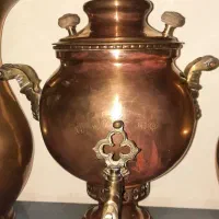 پارچ برنجی قدیمی و سماور ذغالی برنجی|کلکسیون اشیاء عتیقه|کرج, کوی امامیه|دیوار