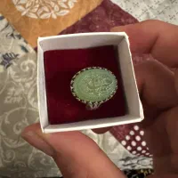 انگشتر نقره عقیق سبز کاهویی|جواهرات|تهران, پارک شهر|دیوار