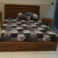 تخت دو نفره کد ۵۰ مدل خطی سرویس خاب تشک طبی فنری|تخت و سرویس خواب|مشهد, یاس|دیوار