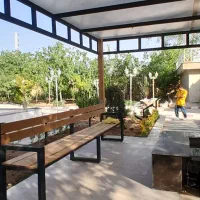 محوطه سازی مدرن سازه لوازم پارکی الاچیق وروشنایی|خدمات پیشه و مهارت|سرخرود, |دیوار