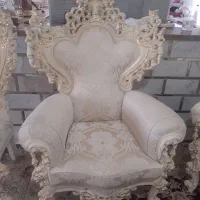 مبل سلطنتی ۹نفره فاخر وشکیل فوم سرد وچوب گردو|مبلمان خانگی و میز عسلی|قم, سید معصوم|دیوار