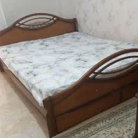 تخت دونفره تمام چوب|تخت و سرویس خواب|تهران, مینی‌سیتی (شهرک نفت)|دیوار