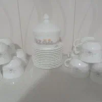 فنجان و نلبکی و قندان الیز فرانسه