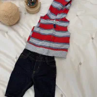 سرهمی لباس پسرونه نوزادی ۳ماه نو سیسمونی کارترز