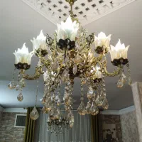 لوستر 5شاخه برنز|لوستر و چراغ آویز|گلستان (تهران), |دیوار