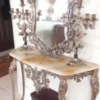 ایینه شمعدان قدیمی همراه بوفه