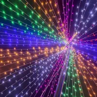 ریسه ارایی رنگین کمان|ریسه و چراغ تزئینی|میناب, |دیوار