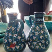 هفت سین سفالی قدیمی خوش رنگ تمیزوسالم