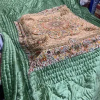 لحاف کرسی دستدوز پولوسو سلطنتی بالوازم کامل سفارشی|رختخواب، بالش، پتو|تهران, شهرک ولیعصر جنوبی|دیوار