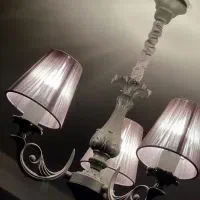 لوستر مدرن ۳ شاخه شلف ابریشمی