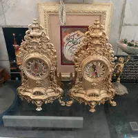 جفت ساعت انتیک فلزی