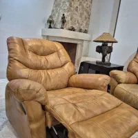 مبل ریلکسی چرم تمام طبیعی مالزی وارداتی