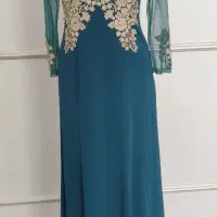 پیراهن مجلسی اپلیکه دوزی کشی