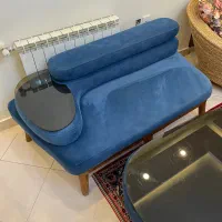 مبل دو نفره تدی به همراه جلو مبلی