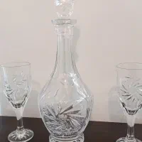 ست جام و گیلاس خوری خورشیدی (تنگ و شراب خوری )