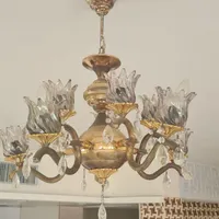 لوستر برنز 10 شاخه شمعی