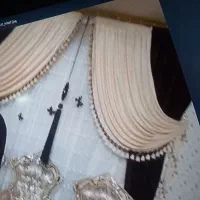 پرده تورخامه دوزی با یالان