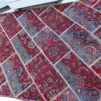 فرش ۶ متری دستبافت تیکه دوزی شده