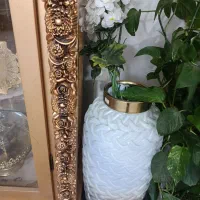 گلدان سفید طوسی|گل مصنوعی|شاهینشهر, گزبرخوار|دیوار