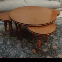 جلو مبلی میز گرد و۳ عسلی چوب راش|مبلمان خانگی و میز عسلی|تهران, حافظیه|دیوار