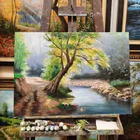 آموزشنقاشیسیاهقلم،رنگروغن،آبرنگ،پاستیلروغنی|خدمات آموزشی|لردگان, |دیوار