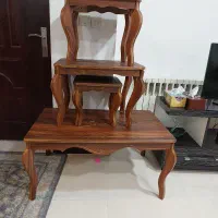 میز جلومبلی و ۳عدد عسلی|مبلمان خانگی و میز عسلی|گنبد کاووس, |دیوار