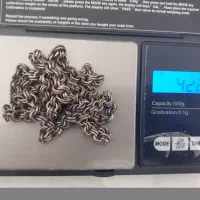 زنجیر نقره دو بافت یزدی|جواهرات|تهران, قیام|دیوار