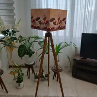 آباژور و چراغ خواب چوبی نو