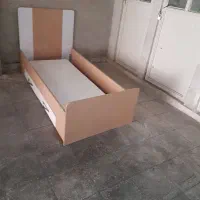 تخت تکی ام دی اف پاک چوب خارجی در حد نو|تخت و سرویس خواب|تهران, علم و صنعت|دیوار