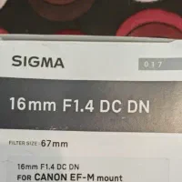 لنز سیگما 16mm F/1.4 ماونت EF-M کانن