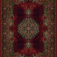 فرش ماشینی کلاسیک طرح خشتی کاشان %